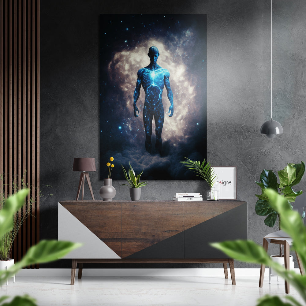 Man Brushed Aluminum Dibond Wall Art.