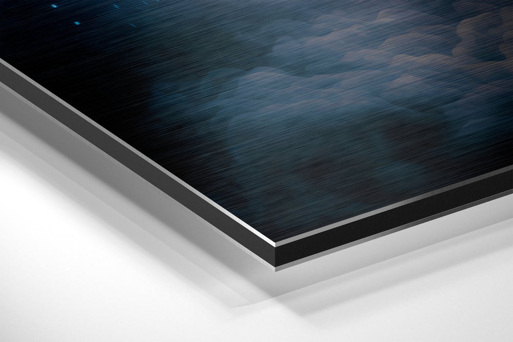 Man Brushed Aluminum Dibond Wall Art.