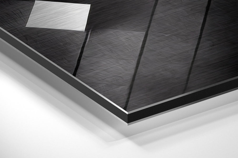 Shapes Brushed Aluminum Dibond Wall Art.