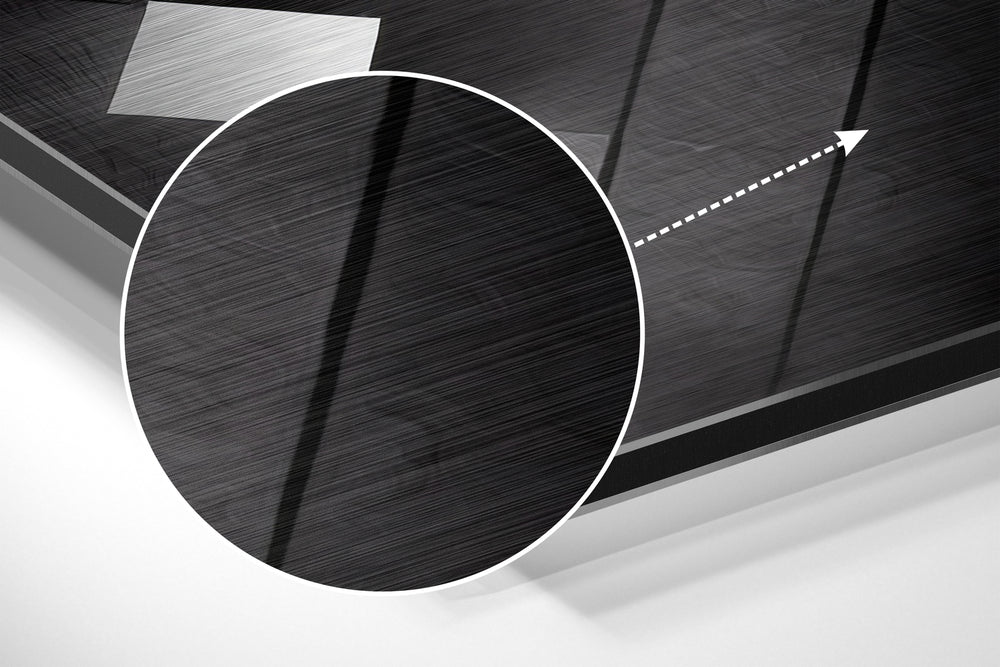 Shapes Brushed Aluminum Dibond Wall Art.