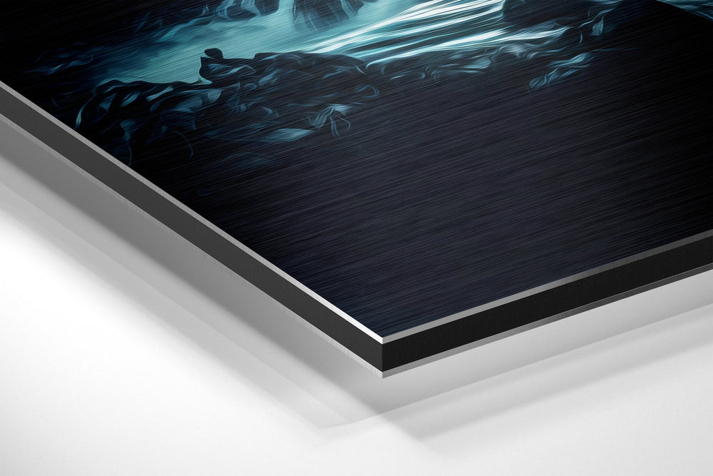 River Brushed Aluminum Dibond Wall Art.