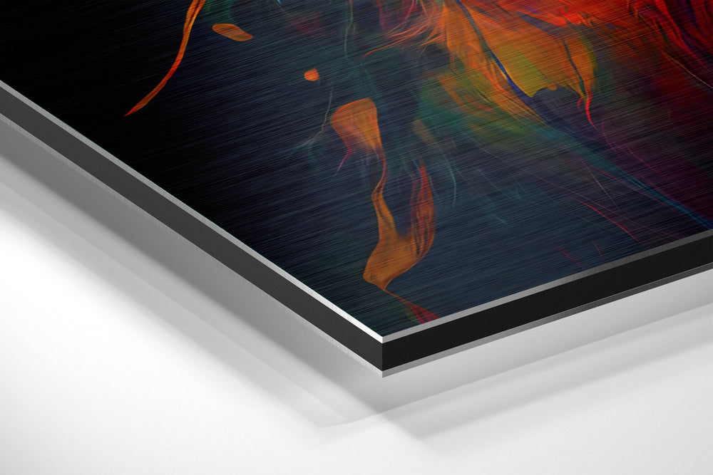 Lion Brushed Aluminum Dibond Wall Art.