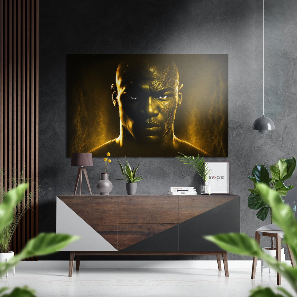 Revenge in His Eyes Brushed Aluminum Dibond Wall Art.