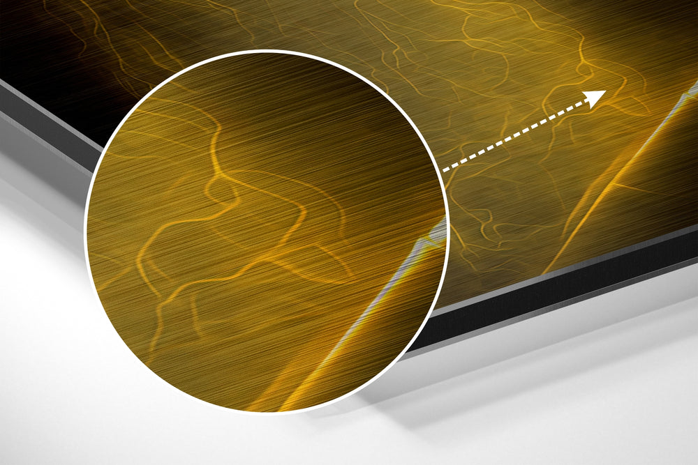Revenge in His Eyes Brushed Aluminum Dibond Wall Art.