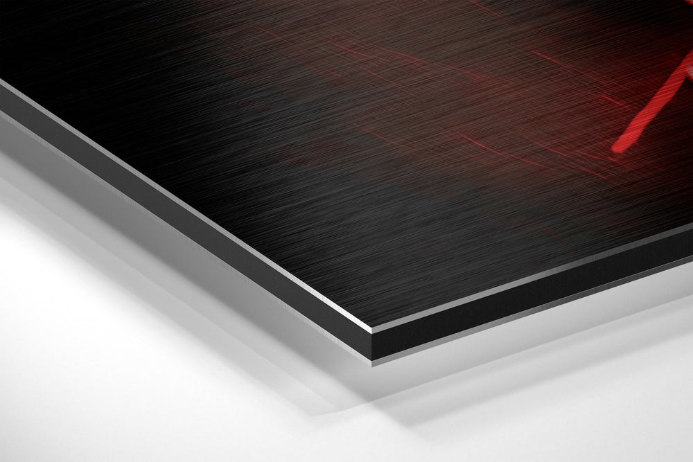 Revenge in His Eyes Brushed Aluminum Dibond Wall Art.