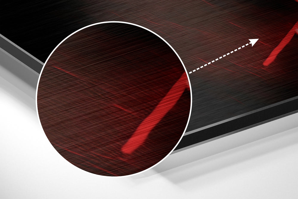 Revenge in His Eyes Brushed Aluminum Dibond Wall Art.