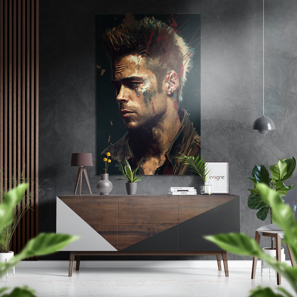 Fight Club Brushed Aluminum Dibond Wall Art.