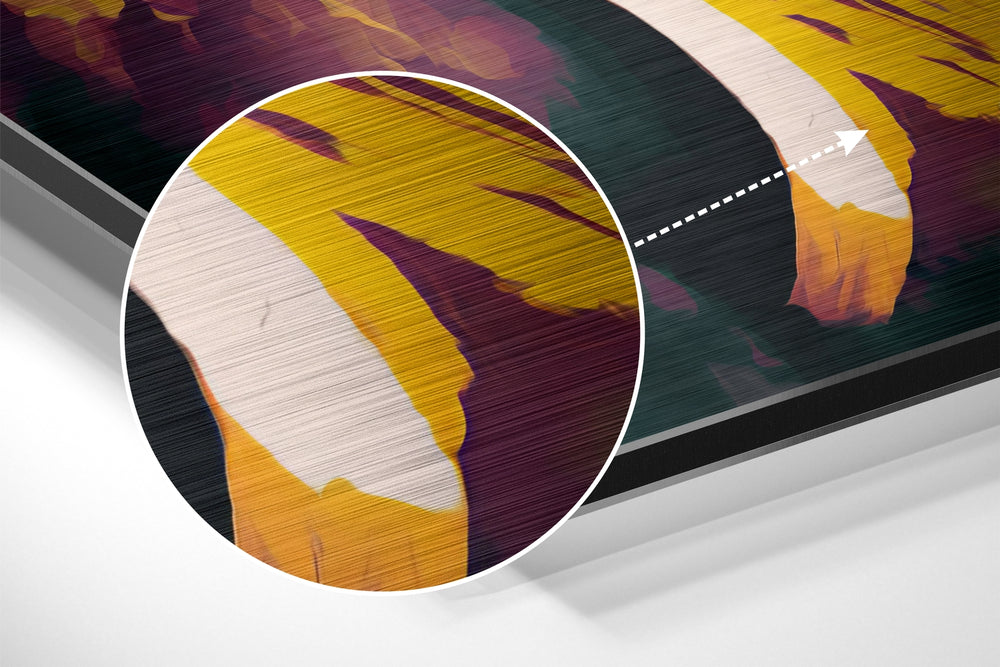 Basketball Icon Portrait Brushed Aluminum Dibond Wall Art