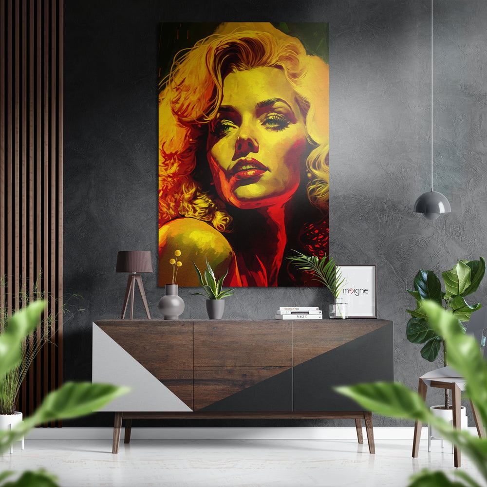 Marilyn Monroe Brushed Aluminum Dibond Wall Art.