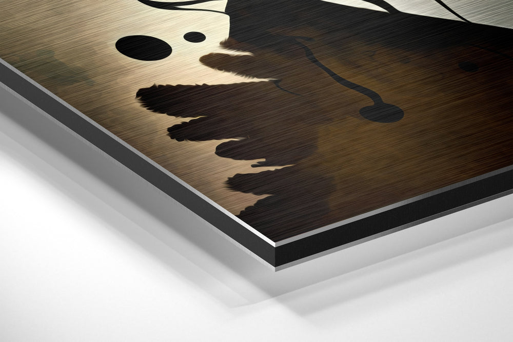 Surreal Melting Clocks Brushed Aluminum Dibond Wall Art