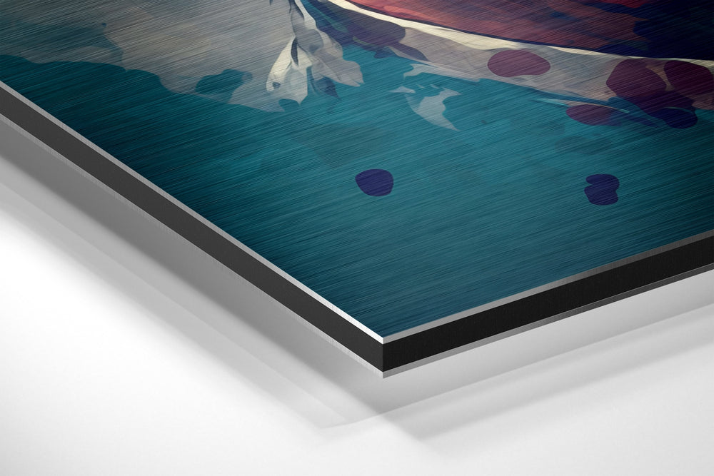 Surreal Melting Clocks Brushed Aluminum Dibond Wall Art