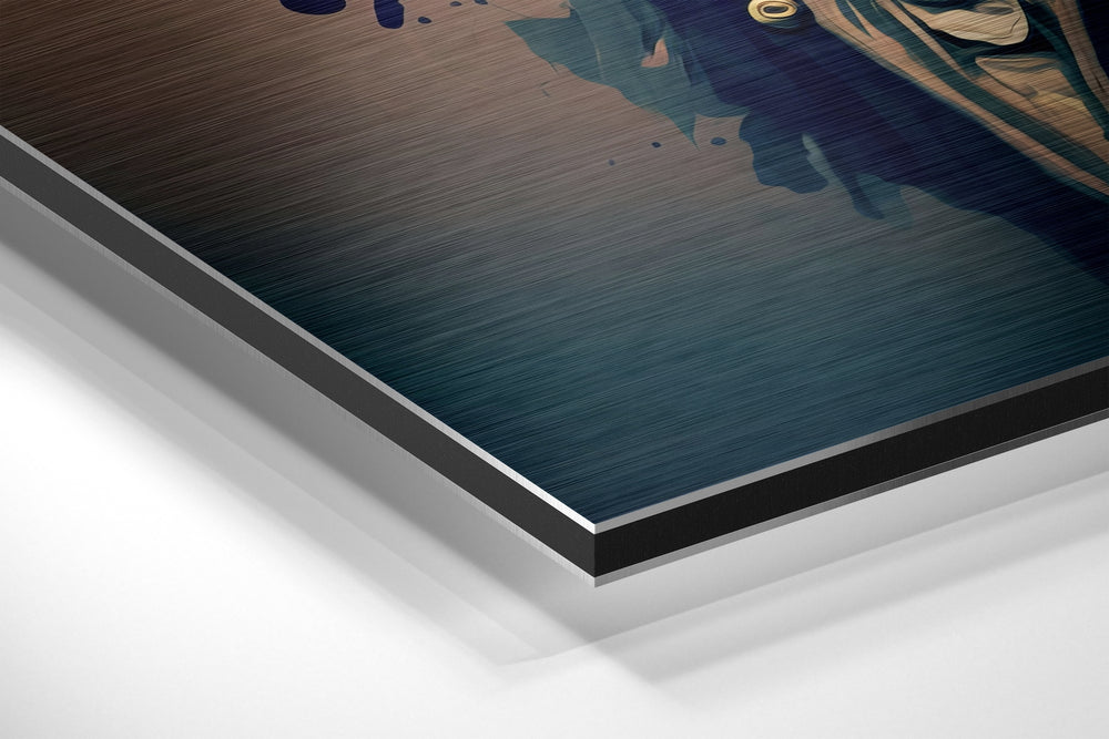 Surreal Melting Clocks Brushed Aluminum Dibond Wall Art
