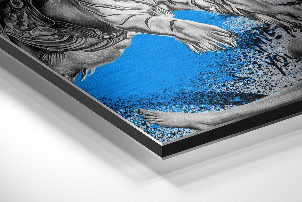 Surreal Melting Clocks Brushed Aluminum Dibond Wall Art