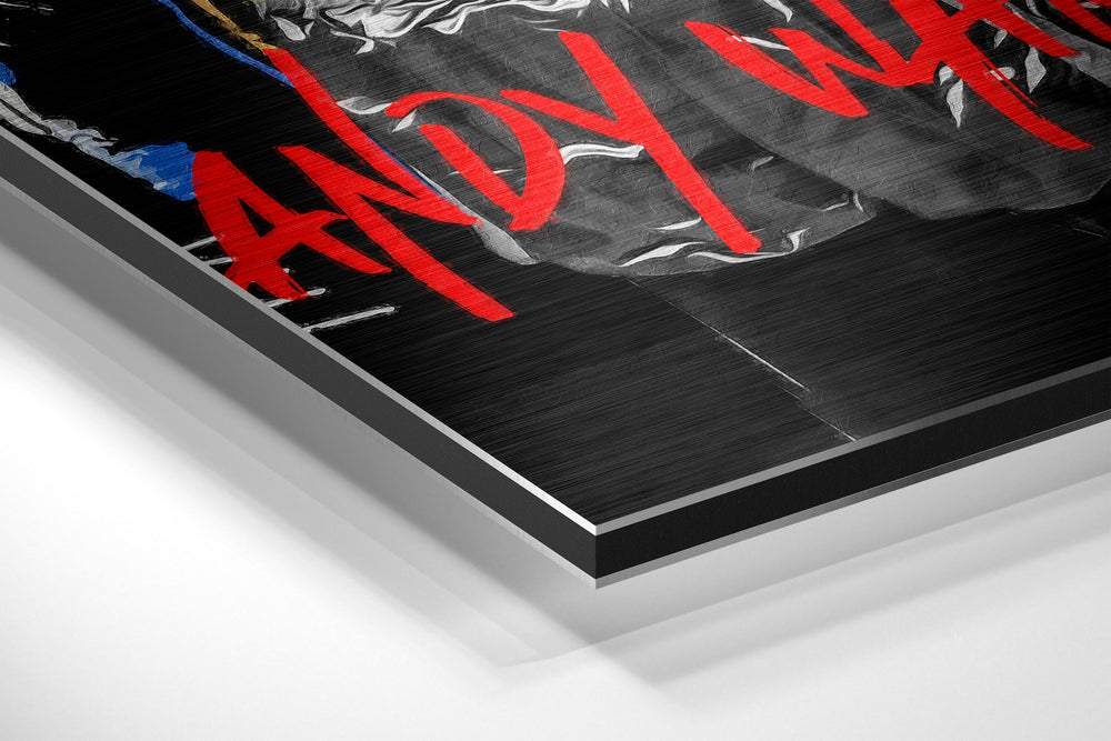 Raw Graffiti Crown Brushed Aluminum Dibond Wall Art