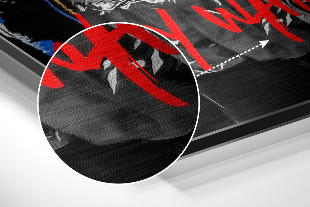 Raw Graffiti Crown Brushed Aluminum Dibond Wall Art