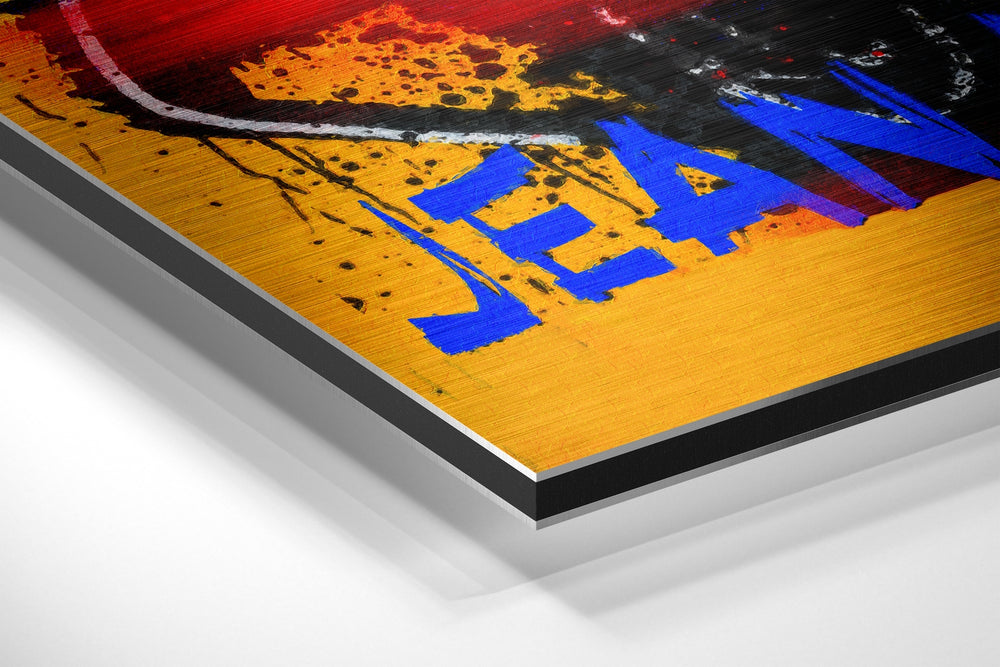Raw Graffiti Crown Brushed Aluminum Dibond Wall Art
