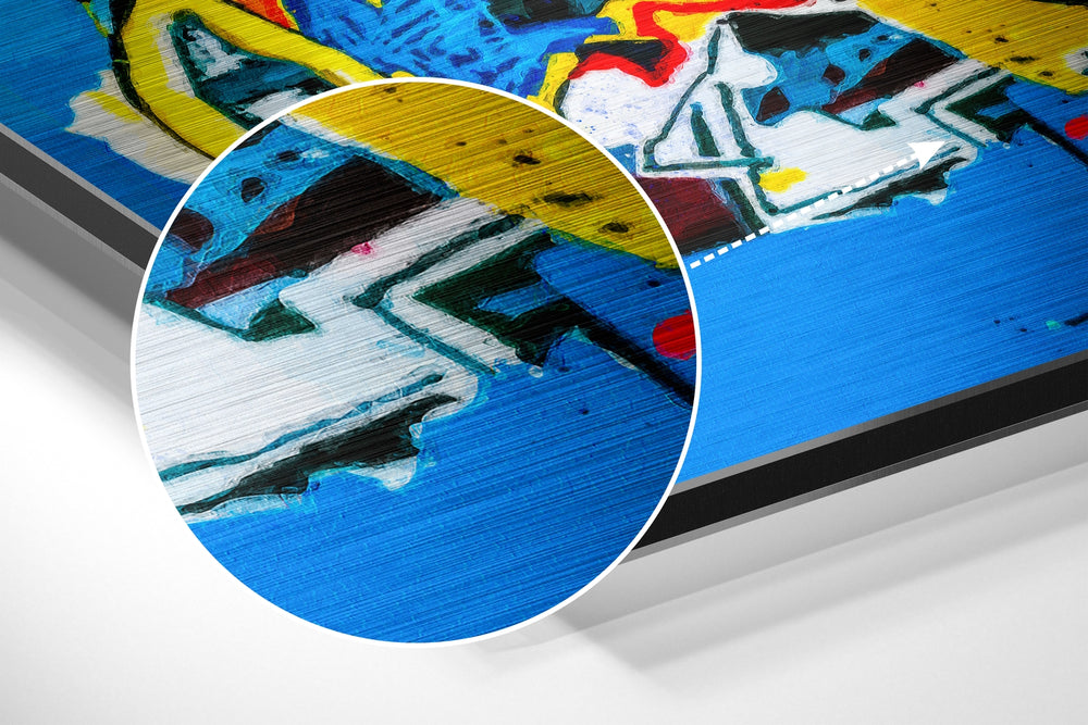 Raw Graffiti Crown Brushed Aluminum Dibond Wall Art