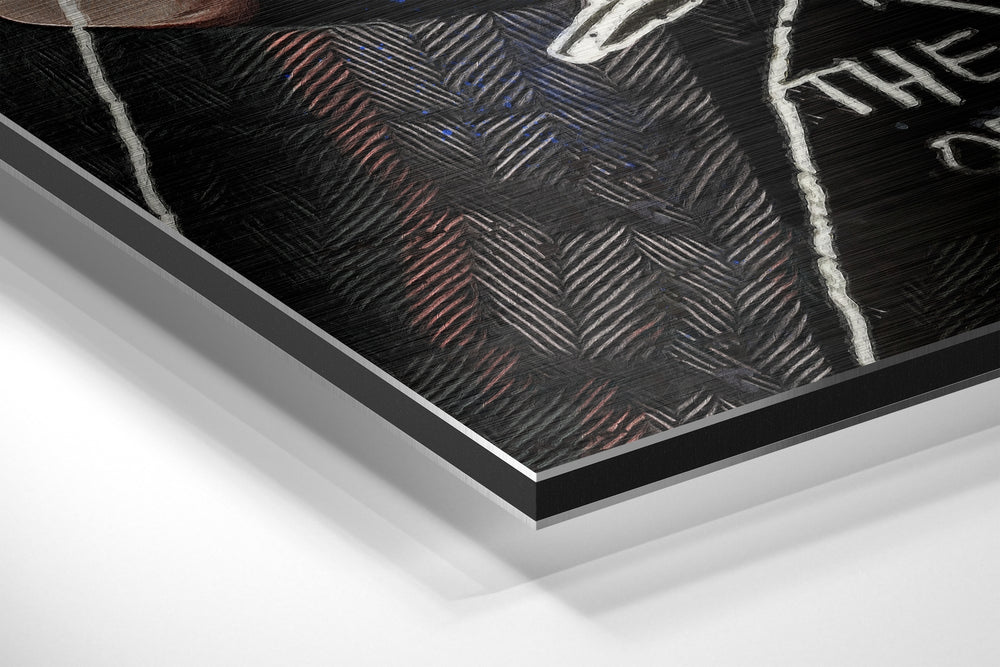 Raw Graffiti Crown Brushed Aluminum Dibond Wall Art