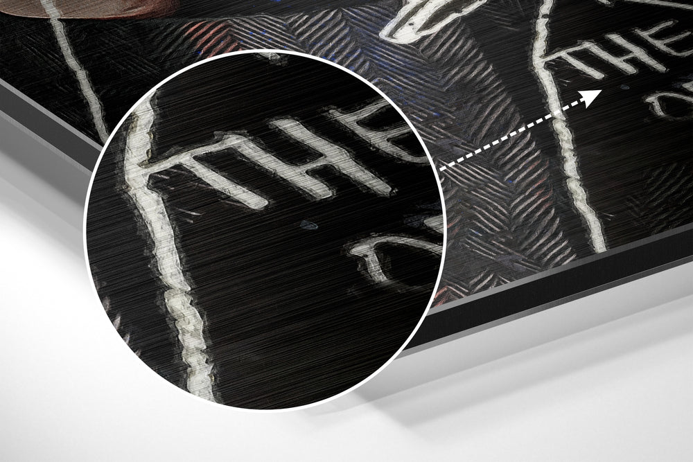 Raw Graffiti Crown Brushed Aluminum Dibond Wall Art
