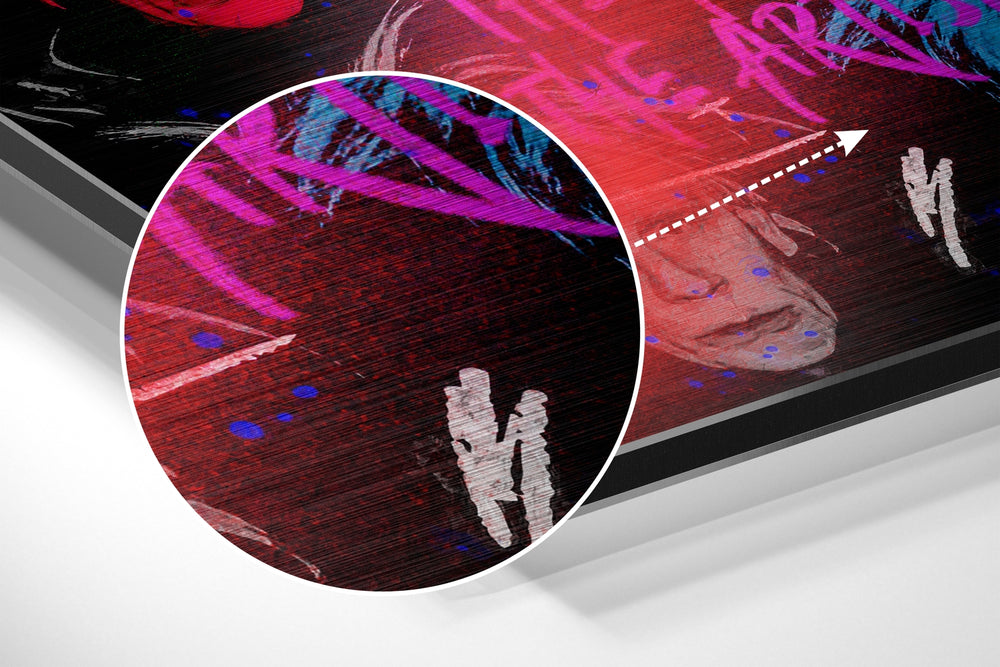 Silkscreen Pop Icon Brushed Aluminum Dibond Wall Art