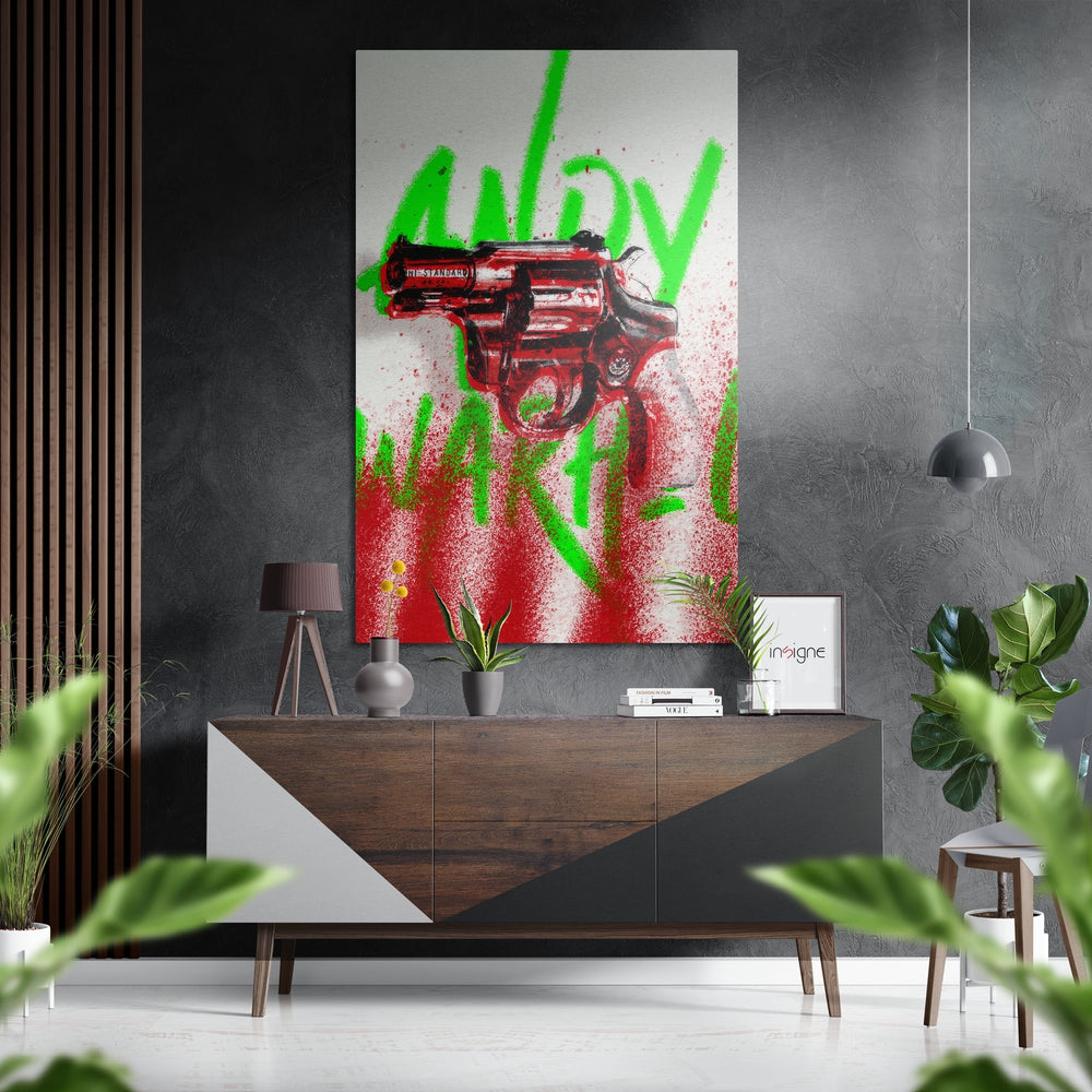 Andy Warhol Brushed Aluminum Dibond Wall Art.