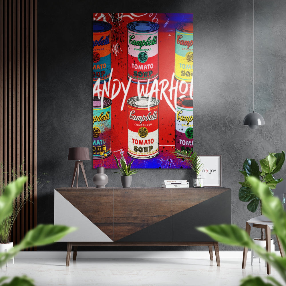 Andy Warhol Brushed Aluminum Dibond Wall Art.