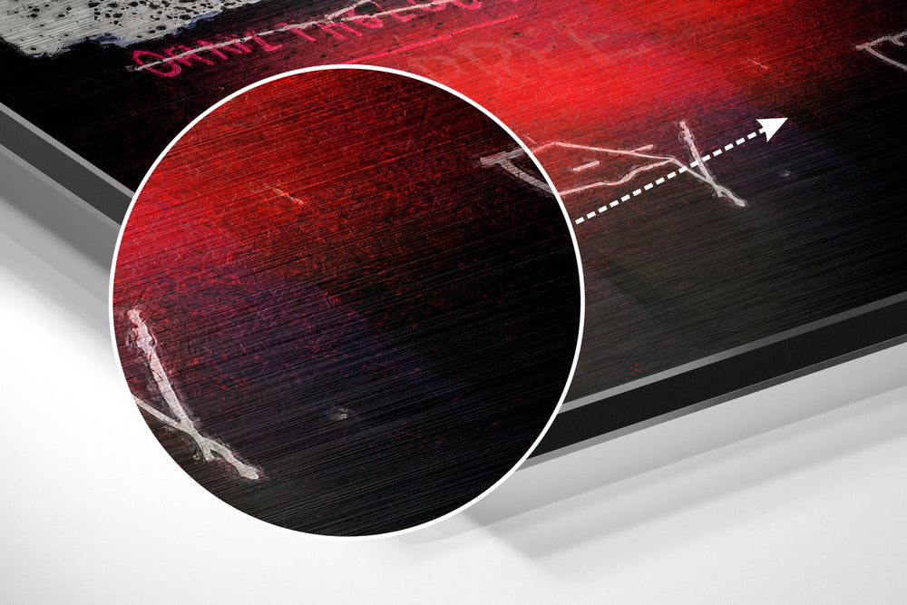 Raw Graffiti Crown Brushed Aluminum Dibond Wall Art