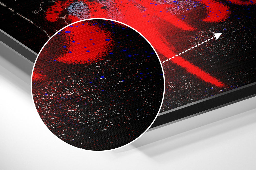 Raw Graffiti Crown Brushed Aluminum Dibond Wall Art