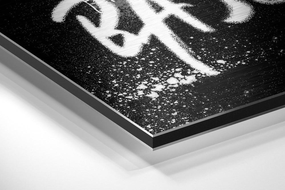 Raw Graffiti Crown Brushed Aluminum Dibond Wall Art