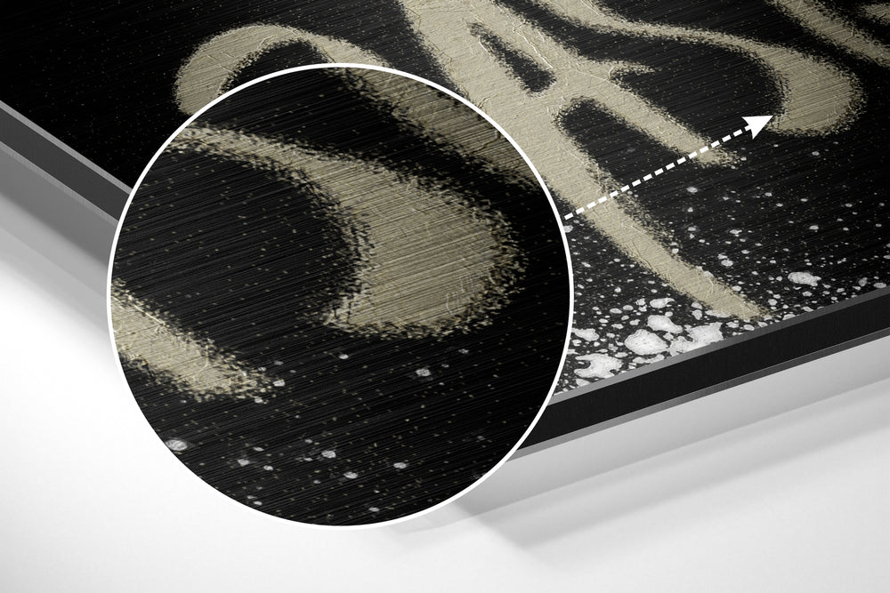 Raw Graffiti Crown Brushed Aluminum Dibond Wall Art