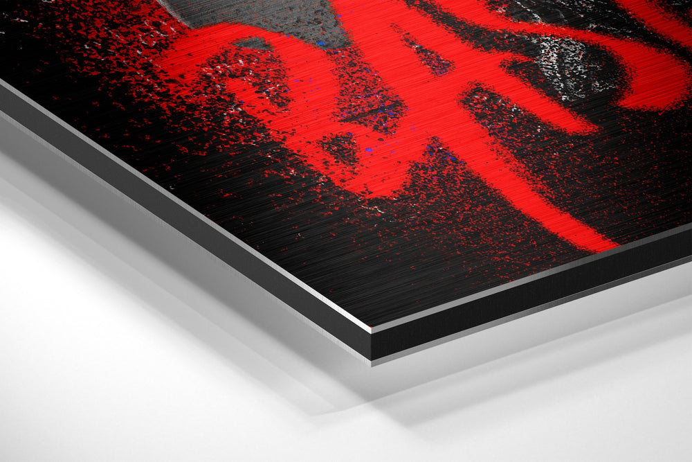 Raw Graffiti Crown Brushed Aluminum Dibond Wall Art