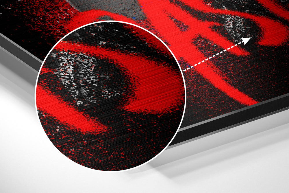 Raw Graffiti Crown Brushed Aluminum Dibond Wall Art