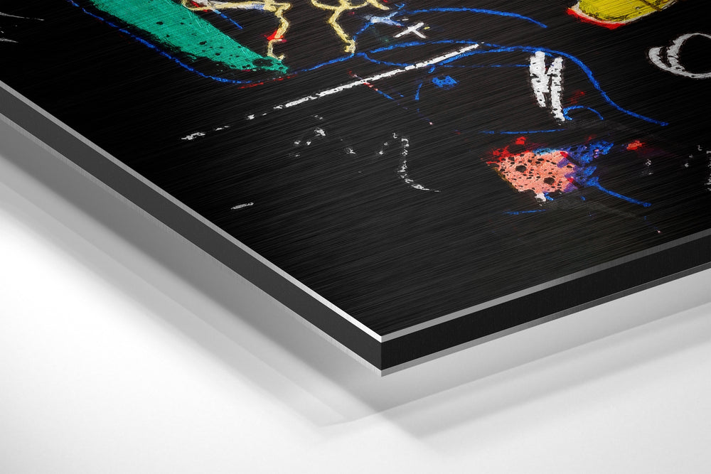 Raw Graffiti Crown Brushed Aluminum Dibond Wall Art