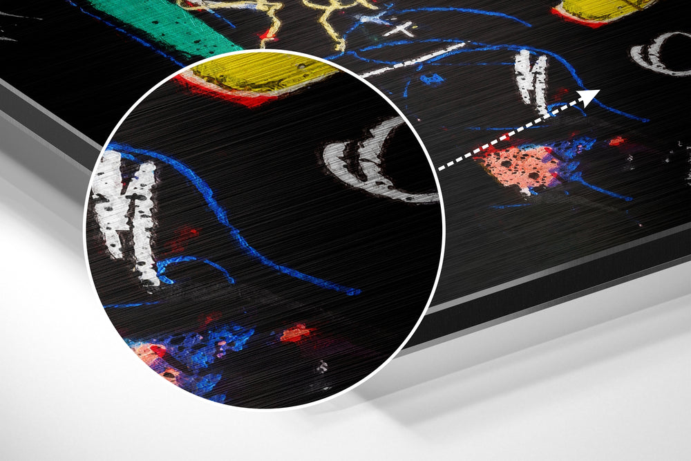 Raw Graffiti Crown Brushed Aluminum Dibond Wall Art