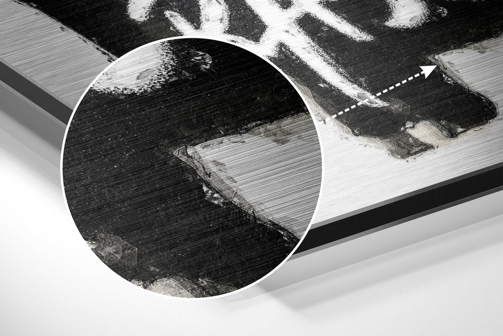 Raw Graffiti Crown Brushed Aluminum Dibond Wall Art