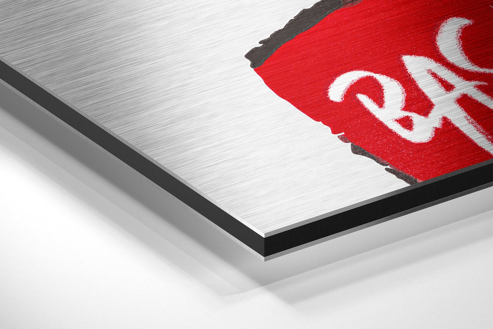 Raw Graffiti Crown Brushed Aluminum Dibond Wall Art