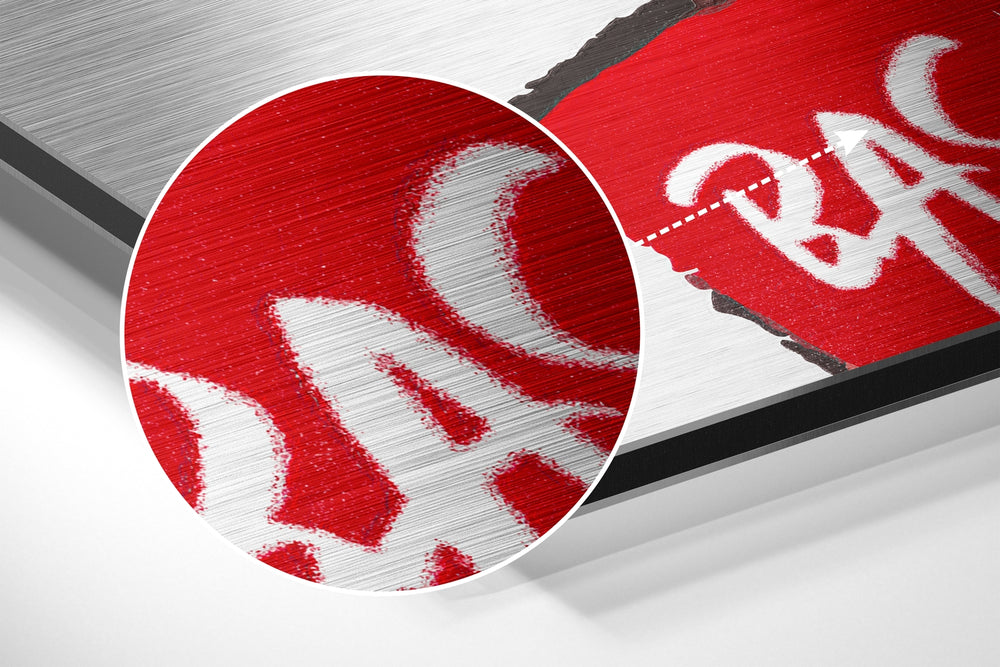 Raw Graffiti Crown Brushed Aluminum Dibond Wall Art