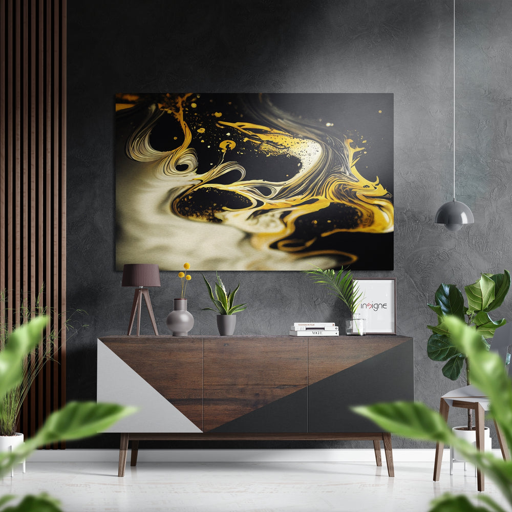 Abstract Brushed Aluminum Dibond Wall Art.