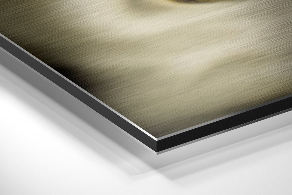Abstract Brushed Aluminum Dibond Wall Art.