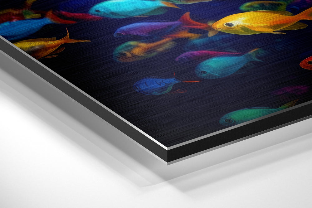 Fish Brushed Aluminum Dibond Wall Art.