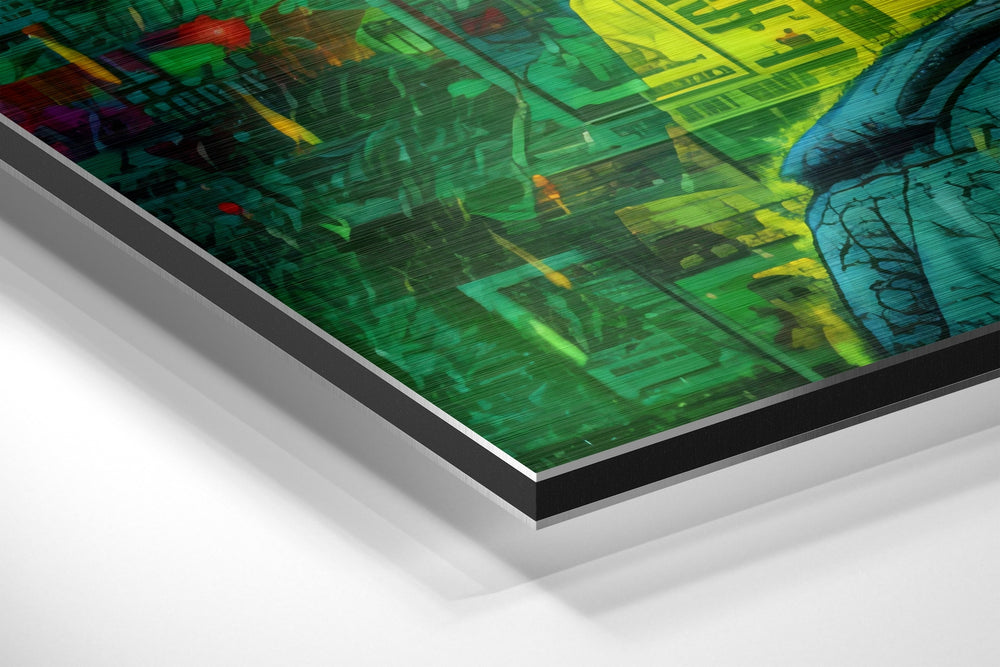 Cool Girl Brushed Aluminum Dibond Wall Art.