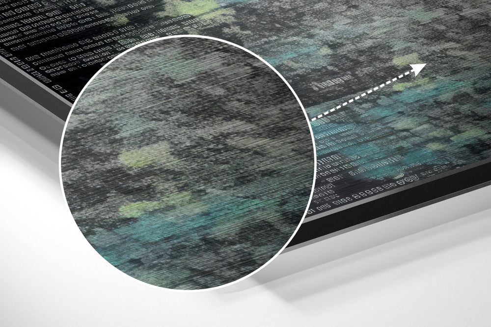 Umbrella Brushed Aluminum Dibond Wall Art.