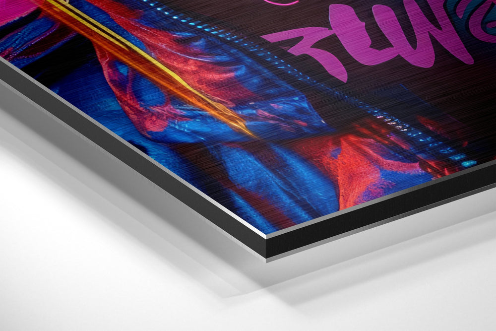 Woman Brushed Aluminum Dibond Wall Art.