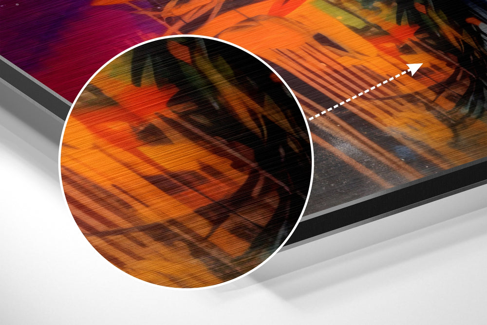 Woman Brushed Aluminum Dibond Wall Art.