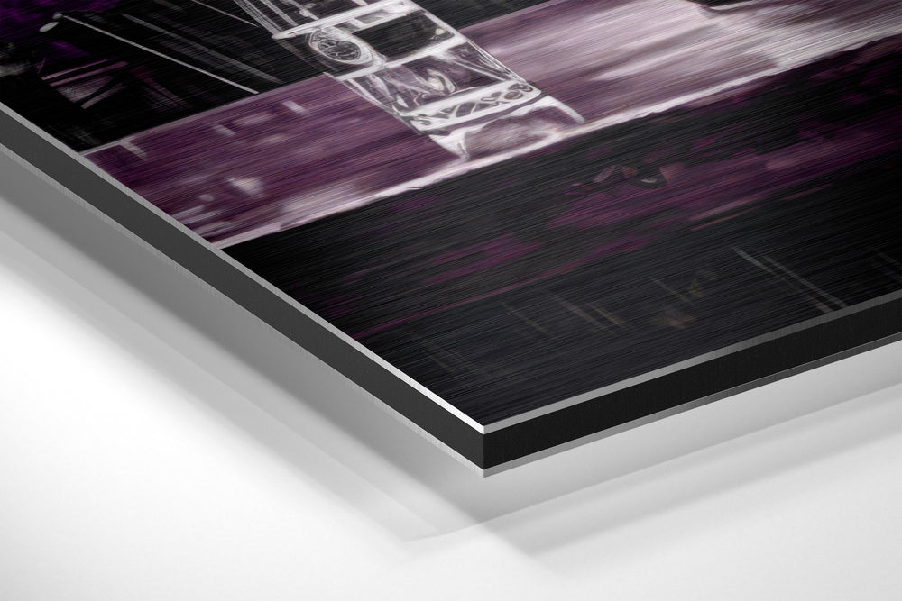 Woman in a Bar Brushed Aluminum Dibond Wall Art.