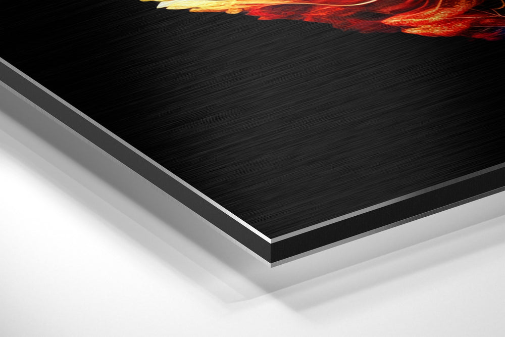 Leaf Brushed Aluminum Dibond Wall Art.