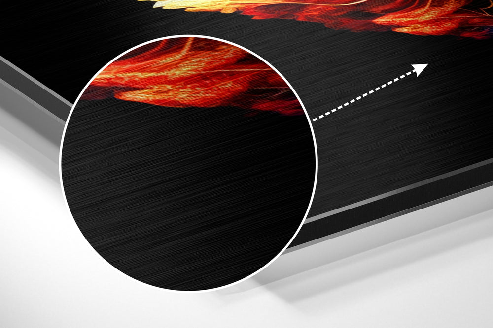 Leaf Brushed Aluminum Dibond Wall Art.