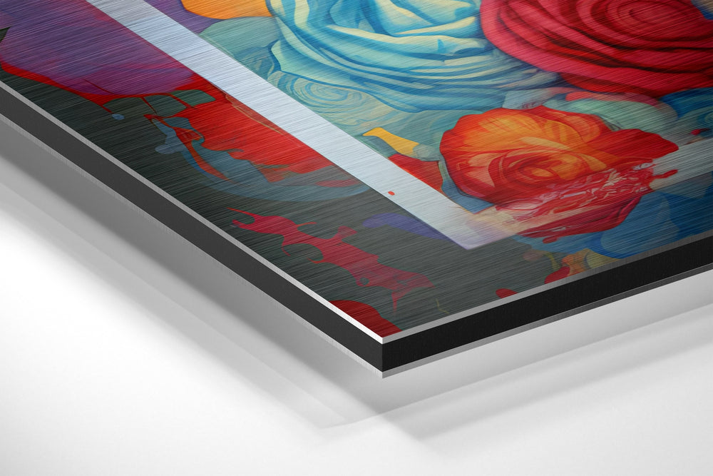 Woman Brushed Aluminum Dibond Wall Art.