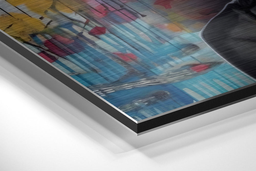 Woman Brushed Aluminum Dibond Wall Art.