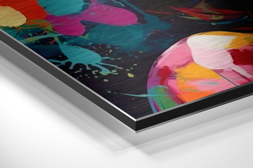 Woman Brushed Aluminum Dibond Wall Art.